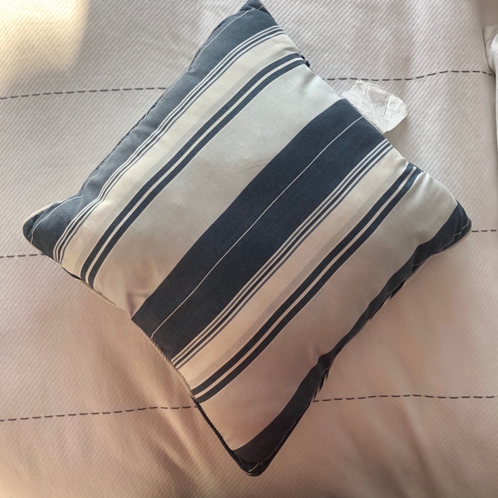 Two Stripped Throw Pillows